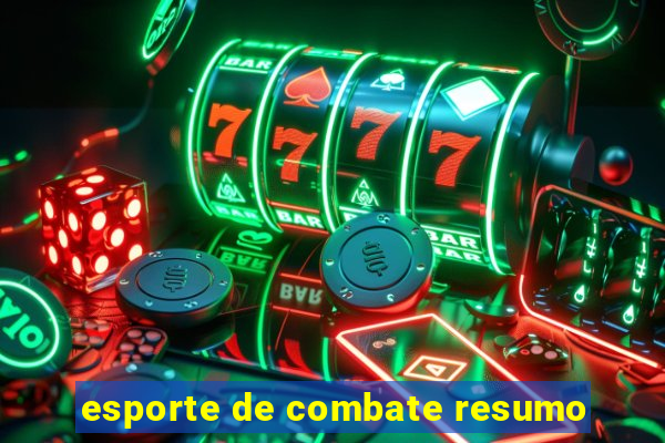 esporte de combate resumo